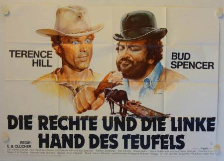 Die Rechte und die linke Hand des Teufels originales deutsches A0-Filmplakat (R70s)